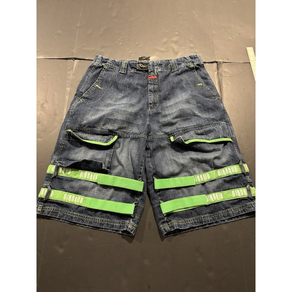 Marithe + Francois Girbaud Cargo Denim Shorts Size 38 VTG Y2K